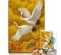 1000 Piece Jigsaw Puzzles for Teenagers Gifts Red-crowned Crane,learning Educational for Is Ideal As A Gift for The Whole Family (38x26cm)