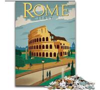 1000 Piece Jigsaw Puzzles for Teenagers Gifts Rome, Game Toys Every Piece Is Unique - Challenging Family Fun Game for for Age 14 50x75cm