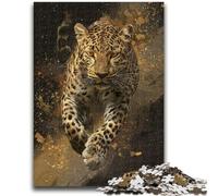 1000 Piece Jigsaw Puzzles for Teenagers Gifts Running Cheetah Puzzles,Decompressing Intellectual Educational Toy Perfect Decoration (38x26cm)