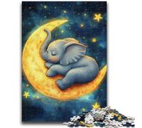 1000 Piece Jigsaw Puzzles for Teenagers Gifts Sleeping Elephant Family Fun for Is Ideal As A Gift for The Whole Family for And Age 14 Years Up 26x38cm