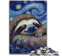 1000 Piece Jigsaw Puzzles for Teenagers Gifts Sloth Night Sky for Age 14+ Intellectual Game Christmas Birthday Gifts 26x38cm