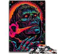 1000 Piece Jigsaw Puzzles for Teenagers Gifts Smoke Skull Educational Games Home Decoration Artists Collection, Fine Art 26x38cm