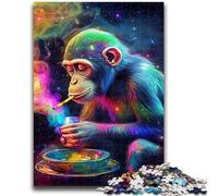 1000 Piece Jigsaw Puzzles for Teenagers Gifts Smoky Chimpanzee 1000 Pieces for Adults,Toys Educational Games Stress Relieving Unique Birthday And Gifts (26x38cm)