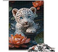 1000 Piece Jigsaw Puzzles for Teenagers Gifts Snow Leopard Baby, for And 14 Years And over for Educational Game Challenge Toy Gift for Birthdays 50x75cm