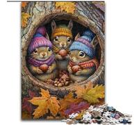 1000 Piece Jigsaw Puzzles for Teenagers Gifts Squirrel Family, Brain Teaser For Wall Decoration Unique Birthday And Xmas Gifts for for Age 14 (size 50x75cm)