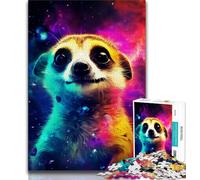 1000 Piece Jigsaw Puzzles for Teenagers Gifts Star Animal Meerkat Jigsaw,Educational Games Home Decoration Suitable for Desktop Decoration (size 38x26cm)