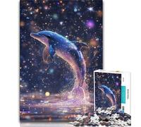 1000 Piece Jigsaw Puzzles for Teenagers Gifts Star Dolphin Puzzles,Birthday Present, Gifts, Wall Art for Age 14 Years Up (size 75x50cm)