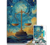 1000 Piece Jigsaw Puzzles for Teenagers Gifts Starry Sky Libra Teenager Jigsaw,Relax Games Is Ideal As A Gift for The Whole Family (size 75x50cm)