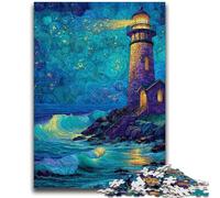 1000 Piece Jigsaw Puzzles for Teenagers Gifts Starry Sky Lighthouse Puzzles for Adults,Learning Educational Toys Family Games Gifts for Friends And Family (50x75cm)