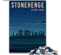 1000 Piece Jigsaw Puzzles for Teenagers Gifts Stonehenge, for 14+ Challenging Game As A Gift for The Whole Family And Friends 26x38cm