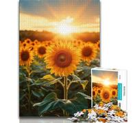 1000 Piece Jigsaw Puzzles for Teenagers Gifts Sunflower Puzzles,Interesting Stress Reduction Parent-child Interaction (size 38x26cm)