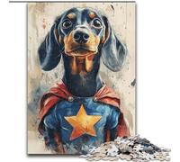 1000 Piece Jigsaw Puzzles for Teenagers Gifts Superman Dachshund Help The Brain Exercise Addictive Toys to Cultivate Patience Wall Decoration 26x38cm