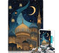 1000 Piece Jigsaw Puzzles for Teenagers Gifts Taj Mahal at Night Puzzles,Decompressing Intellectual Educational Toy Perfect Decoration 75x50cm