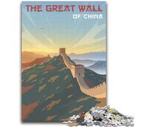 1000 Piece Jigsaw Puzzles for Teenagers Gifts The Great Wall of China Stress Reliever Difficult Challenge Enhance Love between Couples (size 38x52cm)