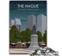 1000 Piece Jigsaw Puzzles for Teenagers Gifts The Hague The Netherlands Stress Reliever Difficult Challenge Enhance Love between Couples (size 50x75cm)