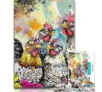 1000 Piece Jigsaw Puzzles for Teenagers Gifts Three Chickens Teenager Puzzles,Educational Games Home Decoration Unique Home Decor And Gifts (size 75x50cm)
