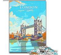 1000 Piece Jigsaw Puzzles for Teenagers Gifts Tower Bridge England, for 14+ Challenging Game As A Gift for The Whole Family And Friends 26x38cm