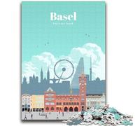 1000 Piece Jigsaw Puzzles for Teenagers Gifts Travel to Basel Family Fun for Is Ideal As A Gift for The Whole Family for And Age 14 Years Up (size 38x52cm)