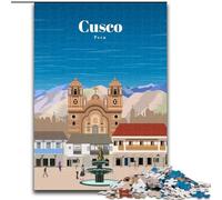 1000 Piece Jigsaw Puzzles for Teenagers Gifts Travel to Cusco, for 14+ Challenging Game As A Gift for The Whole Family And Friends 26x38cm