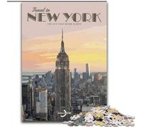 1000 Piece Jigsaw Puzzles for Teenagers Gifts Travel to New York, for 14+ Challenging Game As A Gift for The Whole Family And Friends 50x75cm