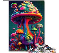 1000 Piece Jigsaw Puzzles for Teenagers Gifts Trippy Mushrooms, Family Game Stress Reliever Difficult Challenge Enhance Love between Couples (Size 50x75cm)