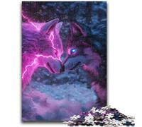 1000 Piece Jigsaw Puzzles for Teenagers Gifts Two Wolves Family Fun for Is Ideal As A Gift for The Whole Family for And Age 14 Years Up 26x38cm