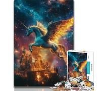 1000 Piece Jigsaw Puzzles for Teenagers Gifts Unicorn of The Universe 1000 Piece Puzzle,for Educational Game Challenge Toy Deal As Gifts for The Whole Family (size 38x26cm)