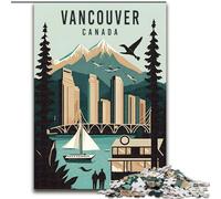 1000 Piece Jigsaw Puzzles for Teenagers Gifts Vancouver Canada Travel, for 14+ Challenging Game As A Gift for The Whole Family And Friends 50x75cm