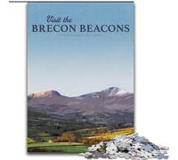 1000 Piece Jigsaw Puzzles for Teenagers Gifts Visit Brecon Beacons, for 14+ Challenging Game As A Gift for The Whole Family And Friends 26x38cm