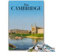 1000 Piece Jigsaw Puzzles for Teenagers Gifts Visit Cambridge Stress Reliever Difficult Challenge Enhance Love between Couples (size 38x26cm)