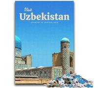1000 Piece Jigsaw Puzzles for Teenagers Gifts Visit Uzbekistan Stress Reliever Difficult Challenge Enhance Love between Couples (size 38x52cm)