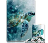1000 Piece Jigsaw Puzzles for Teenagers Gifts Watercolor Turtle Teenager Puzzles,Educational Games Home Decoration Unique Home Decor And Gifts (size 75x50cm)