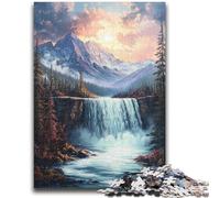 1000 Piece Jigsaw Puzzles for Teenagers Gifts Waterfall Landscape Art for Educational Game Challenge Toy Artists Collection, Fine Art 38x26cm