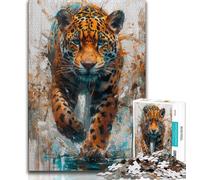 1000 Piece Jigsaw Puzzles for Teenagers Gifts Wild Leopard Puzzles,Decompressing Intellectual Educational Toy Perfect Decoration 26x38cm
