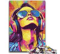 1000 Piece Jigsaw Puzzles for Teenagers Gifts Woman Wearing Glasses Family Fun for Is Ideal As A Gift for The Whole Family for And Age 14 Years Up 50x75cm