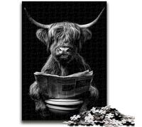 1000 Piece Jigsaw Puzzles for Teenagers Gifts Yak in The Bathroom Stress Reliever Difficult Challenge Enhance Love between Couples 50x75cm