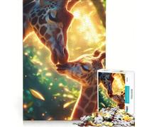 1000 Piece Jigsaw Puzzles for Teenagers Giraffe Mother And Calf, Hands-on Game, Difficult Challenge, Unique Birthday And Gifts 38x52cm