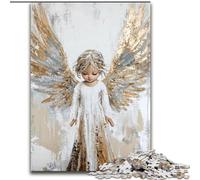 1000 Piece Jigsaw Puzzles for Teenagers Golden Angel Girl, Educational Toys for Is Ideal As A Gift for The Whole Family for And 14 Years Old (Size 26x38cm)