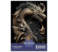 1000 Piece Jigsaw Puzzles for Teenagers Golden Emperor Dragon Jigsaw for Adults Hands-on Game Pattern Assembly for Birthday, Chrismas 70x50cm/1000pcs