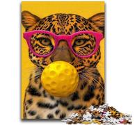 1000 Piece Jigsaw Puzzles for Teenagers Golden Leopard Challenging Game And Family Play Wall Decoration Unique Birthday And Xmas Gifts 26x38cm