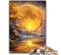 1000 Piece Jigsaw Puzzles for Teenagers Golden Moon for And 14 Years And over Impossible Game Christmas Birthday Gift 26x38cm