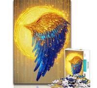 1000 Piece Jigsaw Puzzles for Teenagers Golden Phoenix,Family Game Stress Reliever Difficult Challenge Enhance Love between Couples (75x50cm)