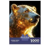 1000 Piece Jigsaw Puzzles for Teenagers Golden Polar Bear Animal Jigsaw for Adults Hands-on Game Pattern Assembly for Birthday, Chrismas 38x26cm/1000pcs