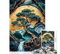 1000 Piece Jigsaw Puzzles for Teenagers Golden Tree of Harmony Art Happy Shared Home Activity Thoughtful Festive Present Choice (38x26cm)