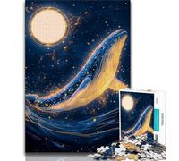1000 Piece Jigsaw Puzzles for Teenagers Golden Whale,Challenging Game Toys for Is Ideal As A Gift for The Whole Family 38x26cm