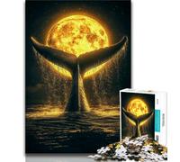 1000 Piece Jigsaw Puzzles for Teenagers Golden Whale Tail Teenager Jigsaw,Family Activity Fun at Home Activities, Birthday Present,Travel Gifts 26x38cm