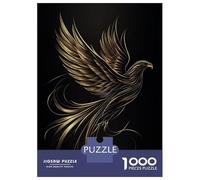 1000 Piece Jigsaw Puzzles for Teenagers Golden Winged Eagle Jigsaws for Adults Family Game Pattern Assembly Unique Birthday And Gifts 38x26cm/1000pcs