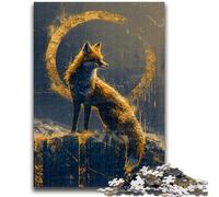 1000 Piece Jigsaw Puzzles for Teenagers Golden Wolf Fox Puzzles,Educational Games Home Decoration Birthday Present, Gifts, Wall Art (50x75cm)