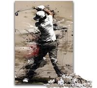 1000 Piece Jigsaw Puzzles for Teenagers Golf Painting 1000 Pieces for Teenagers,Secret Santa Gifts for Age 14 Years Up (50x75cm)