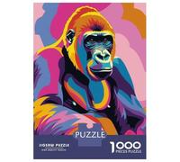 1000 Piece Jigsaw Puzzles for Teenagers Gorilla Abstract Flat Jigsaw for Adults DIY Toys Pattern Assembly Help The Brain Exercise 38x26cm/1000pcs